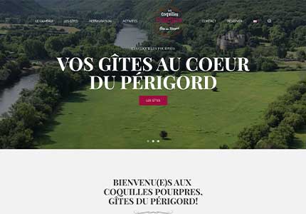 Création du site des Coquilles Pourpres / Gîtes au coeur du Périgord