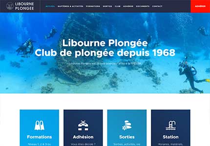 Création du site Libourne Plongée